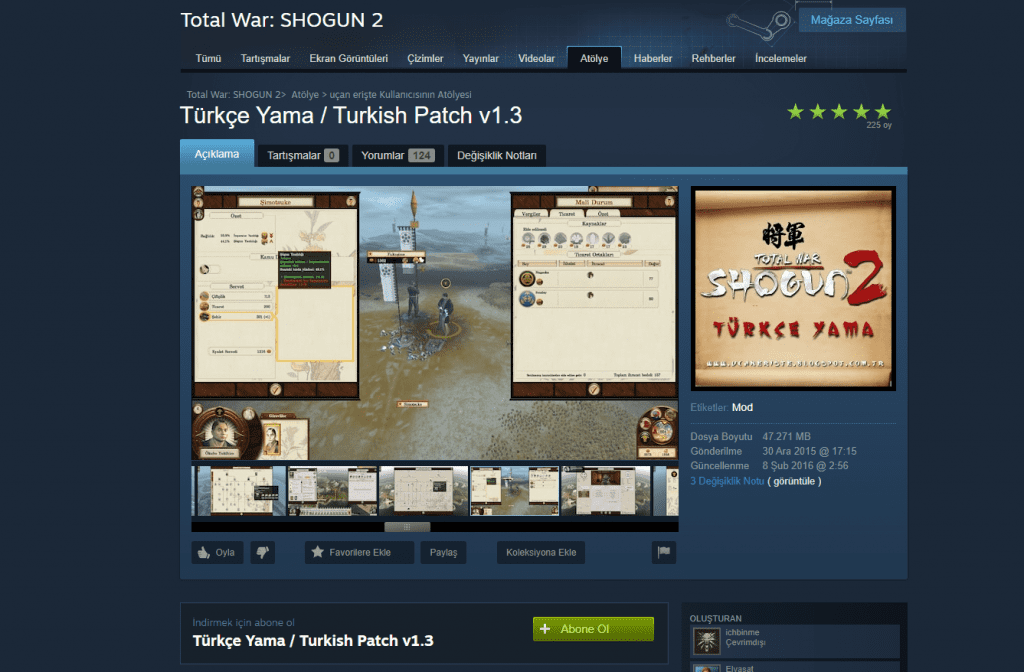 Total War Shogun 2 Türkçe Yama teknotower